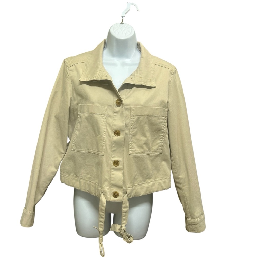 Banana Republic Factory Khaki Button Front Jacket Size S